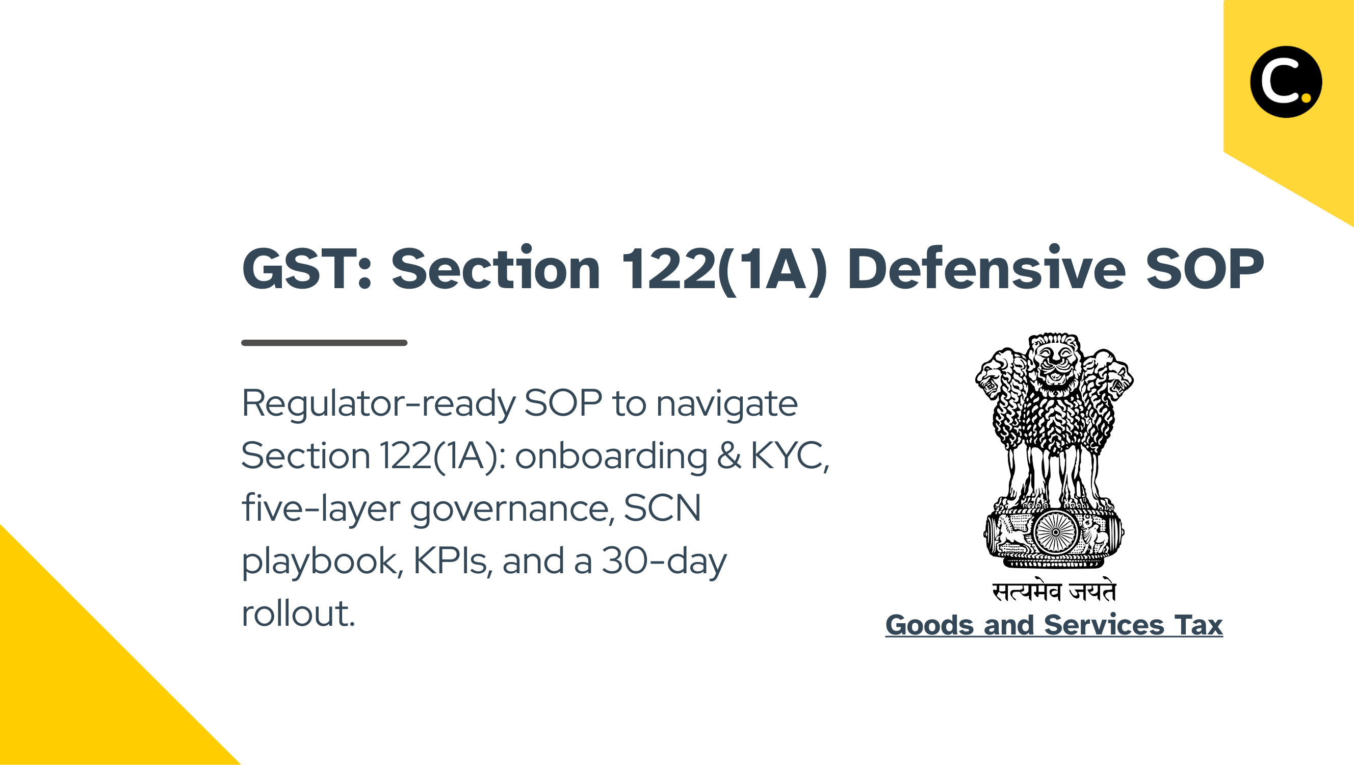 GST: Section 122(1A) Defensive SOP | Free Download